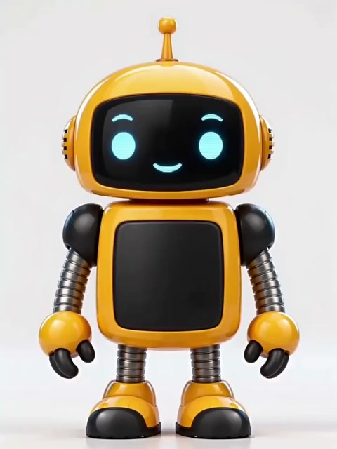 Robin, a friendly yellow robot